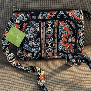 Vera Bradley Crossbody Bag - Black, Orange, and Blue